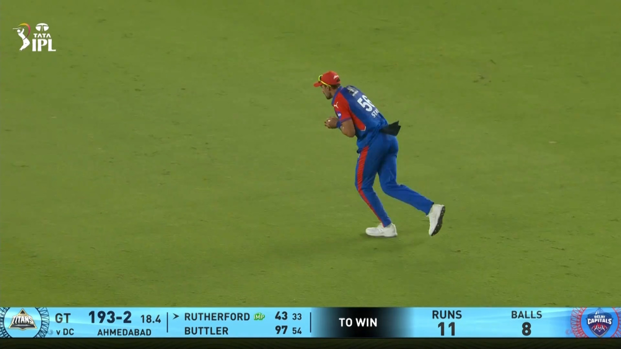 IPL 2025 M35: GT vs DC - Sherfane Rutherford Wicket
