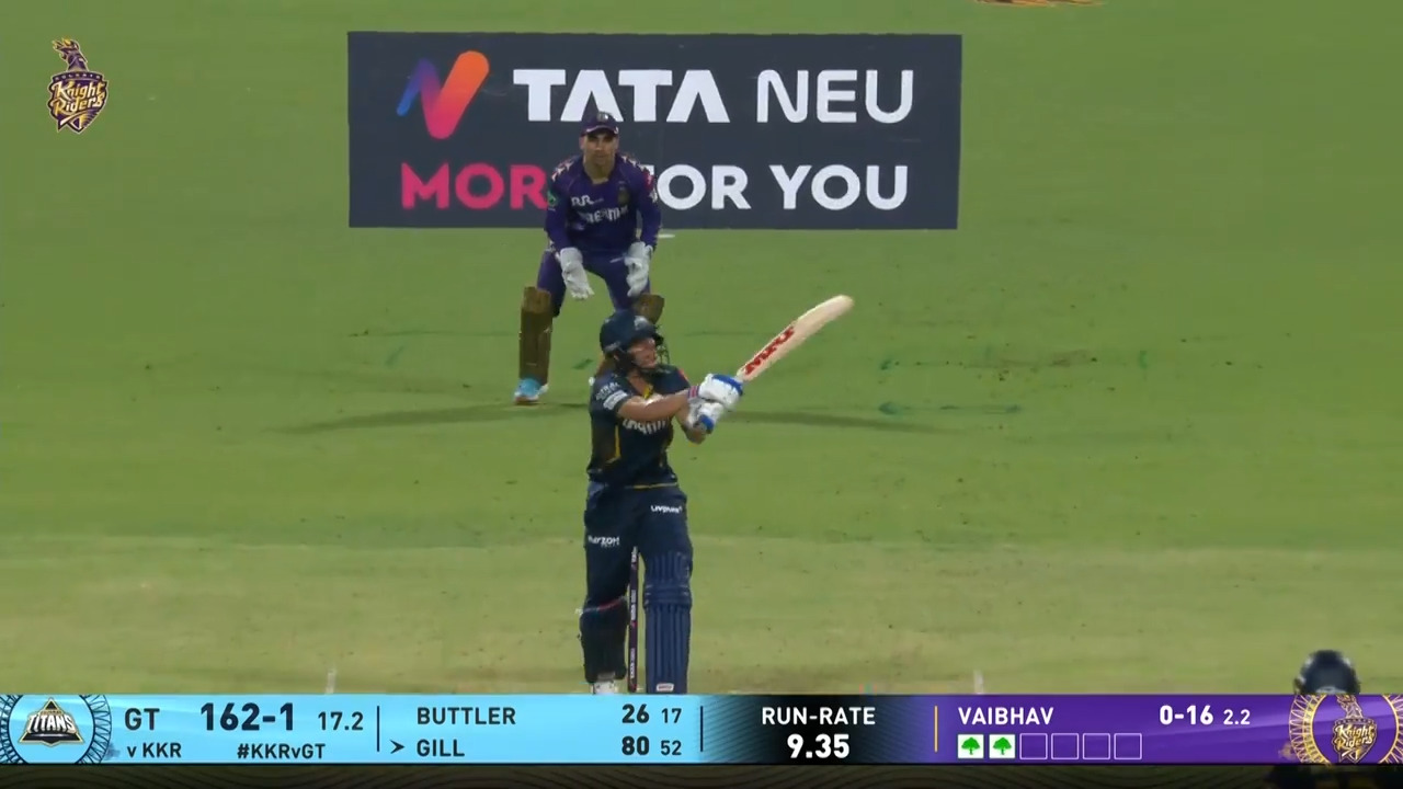 IPL 2025 M39: KKR vs GT - Shubman Gill Six