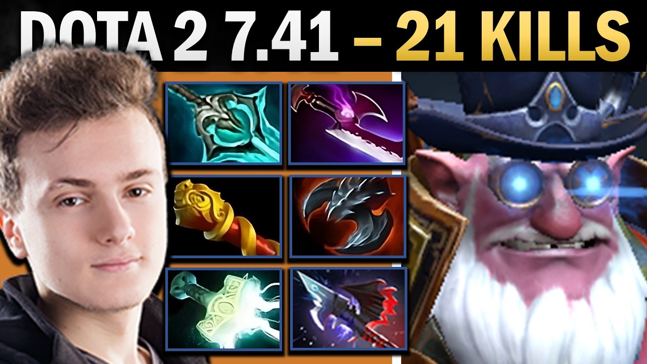 Sniper Dota 2 7.41 with 21 Kills and Disperser - Dota 2 Gameplay