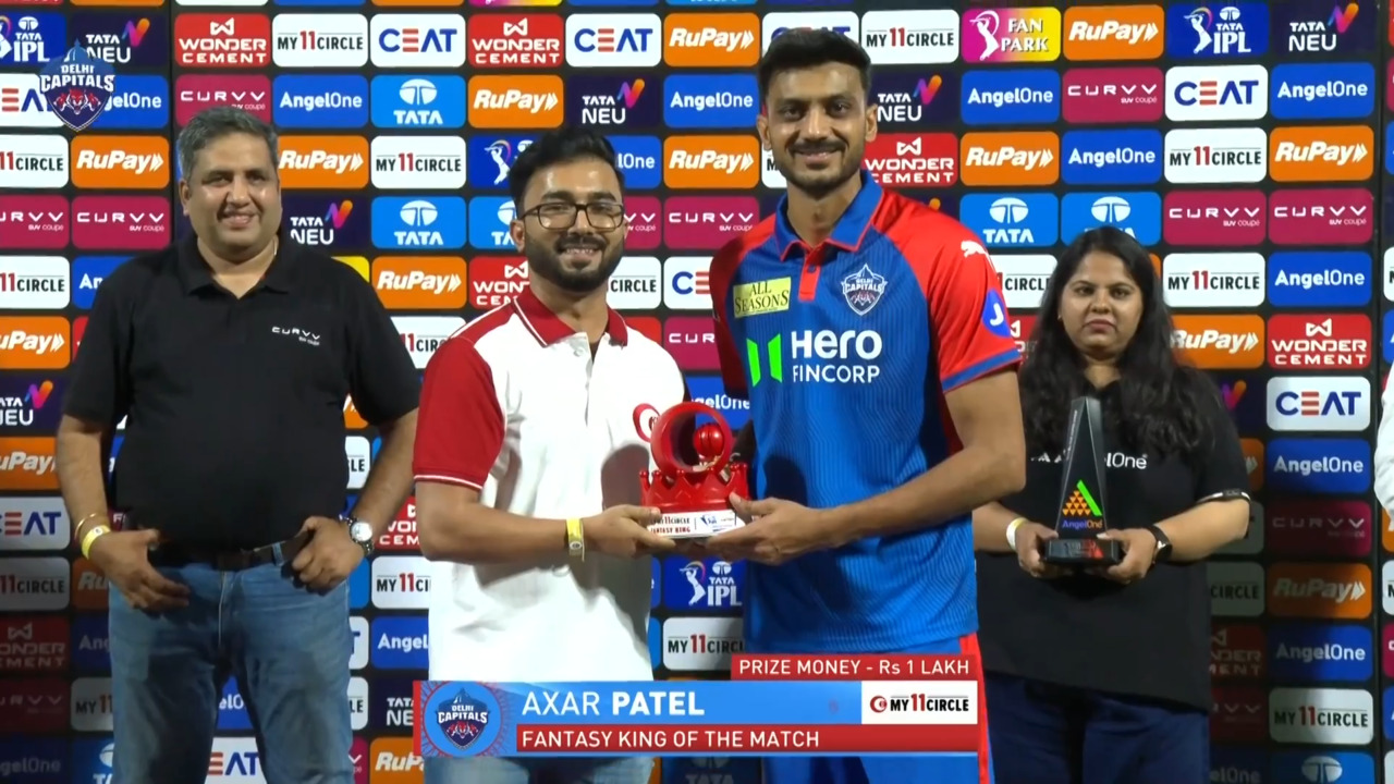 IPL 2025 M32: DC vs RR - My11Circle Fantasy King of The Match - Axar Patel