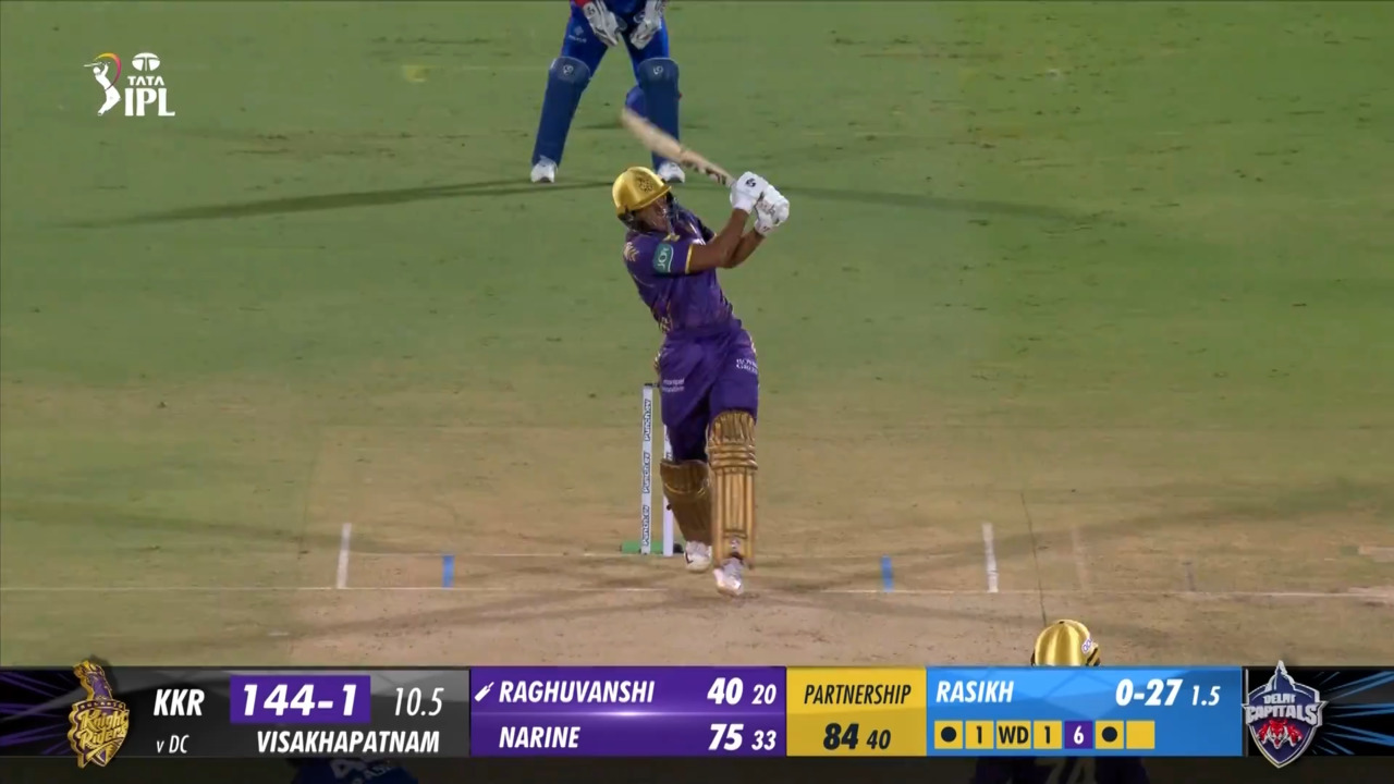 M16: DC vs KKR – Angkrish Raghuvanshi Six