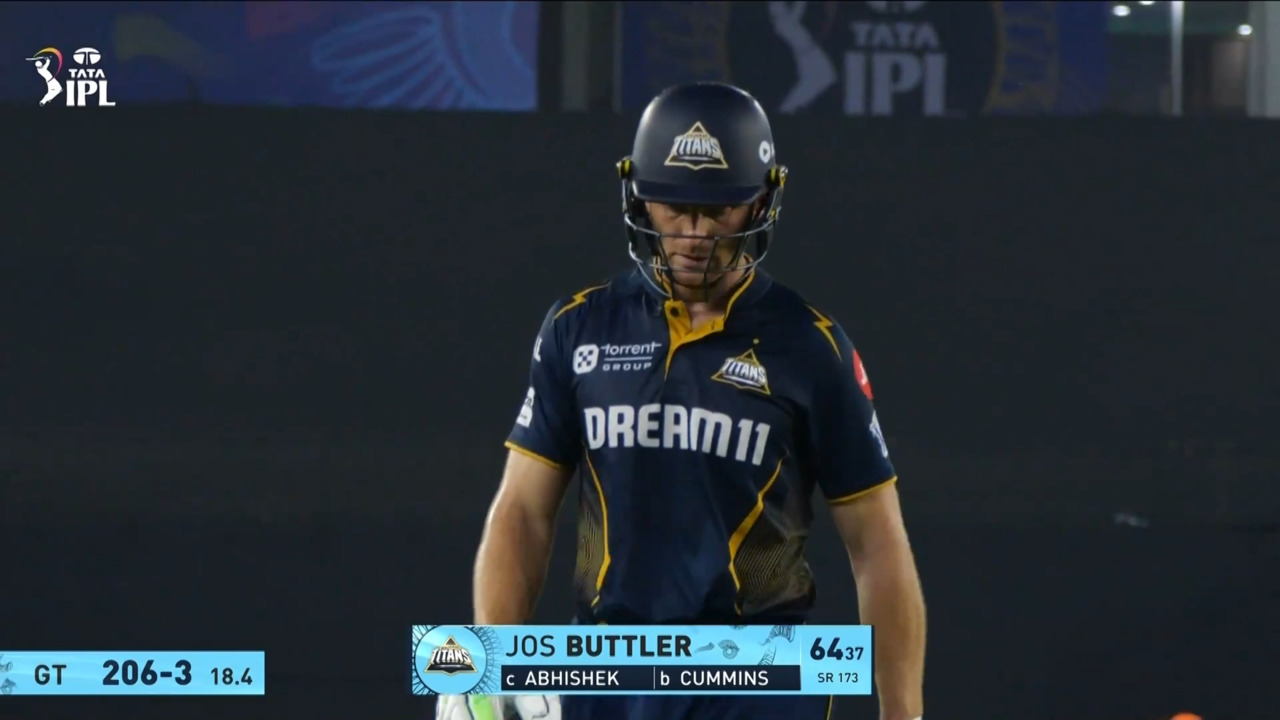 IPL 2025 M51: GT vs SRH - Jos Buttler Wicket