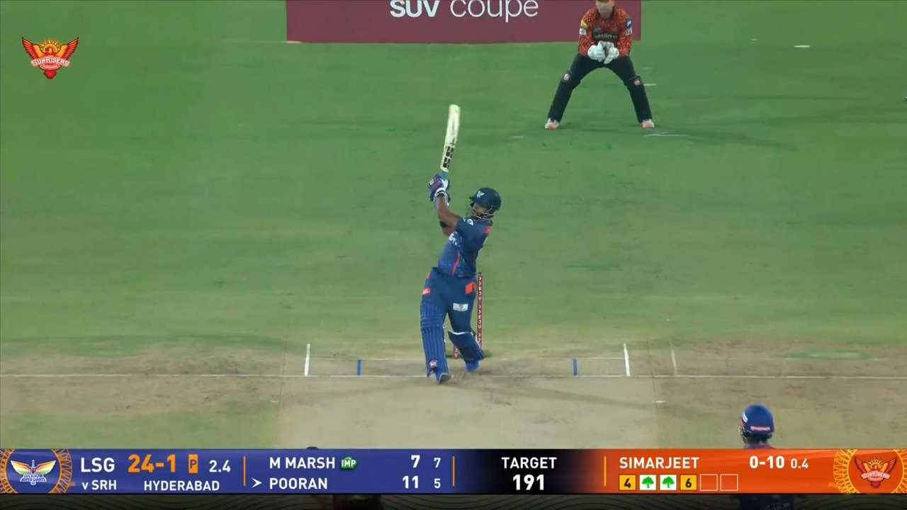 IPL 2025 M07: SRH vs LSG - Nicholas Pooran Six