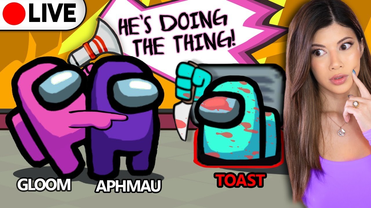 🔴Among Us: Toast, Aphmau, DanTDM, Pokimane, Corpse, LaurenzSide, Smajor (Gloom POV) background
