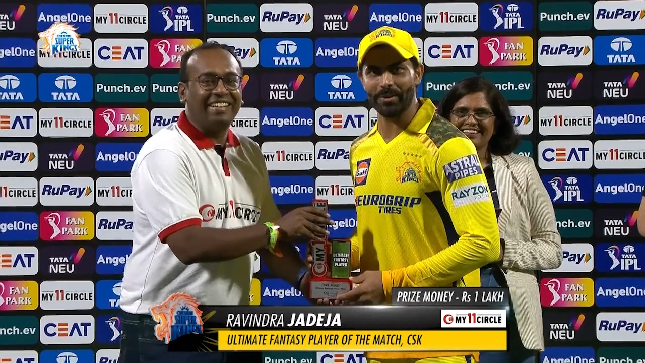 M22: CSK vs KKR – My11Circle Ultimate Fantasy Player of the Match – Ravindra Jadeja