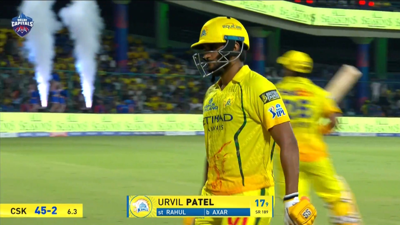 IPL 2026 M48: DC vs CSK - Urvil Patel Wicket
