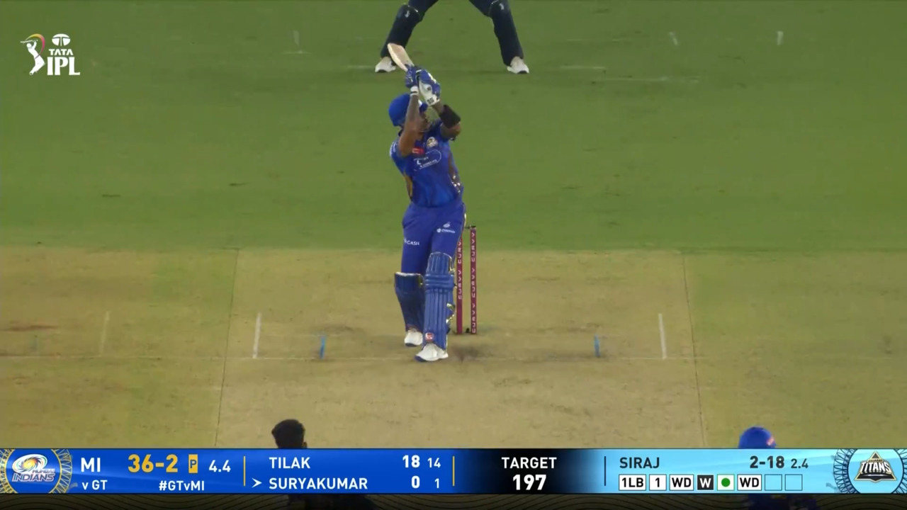 IPL 2025 M09: GT vs MI - Suryakumar Yadav Six