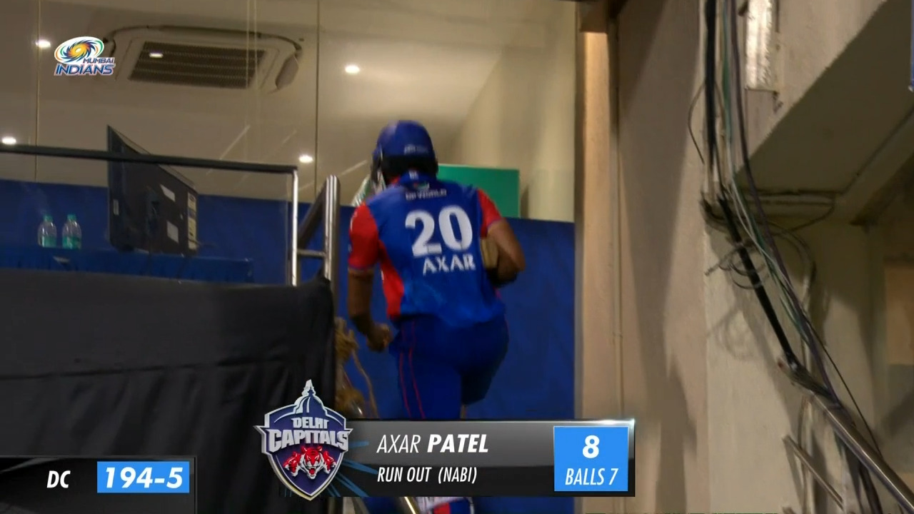 M20: MI vs DC – Axar Patel Wicket background