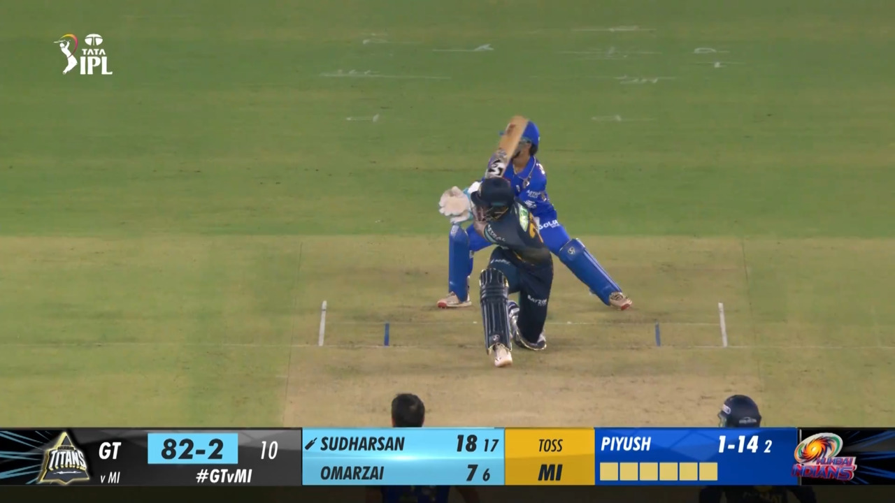 M05: GT vs MI – Sai Sudharsan Six