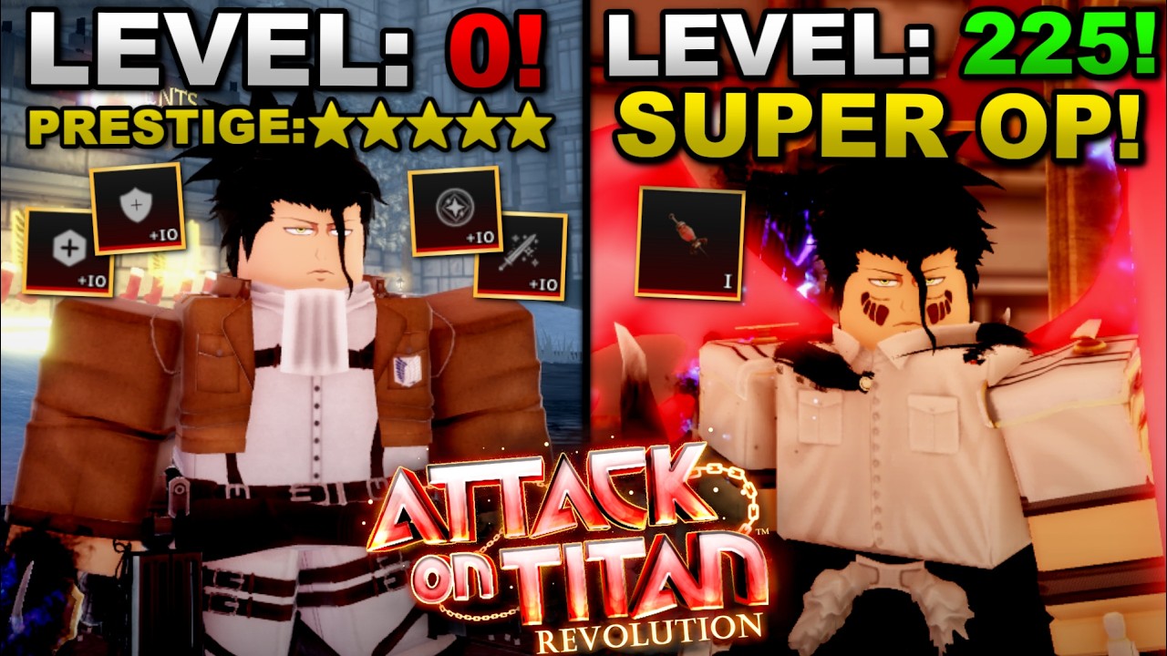 Starting From Level 0 With The Colossal Titan In Roblox Attack On Titan Revolution.. Prestige Is OP!