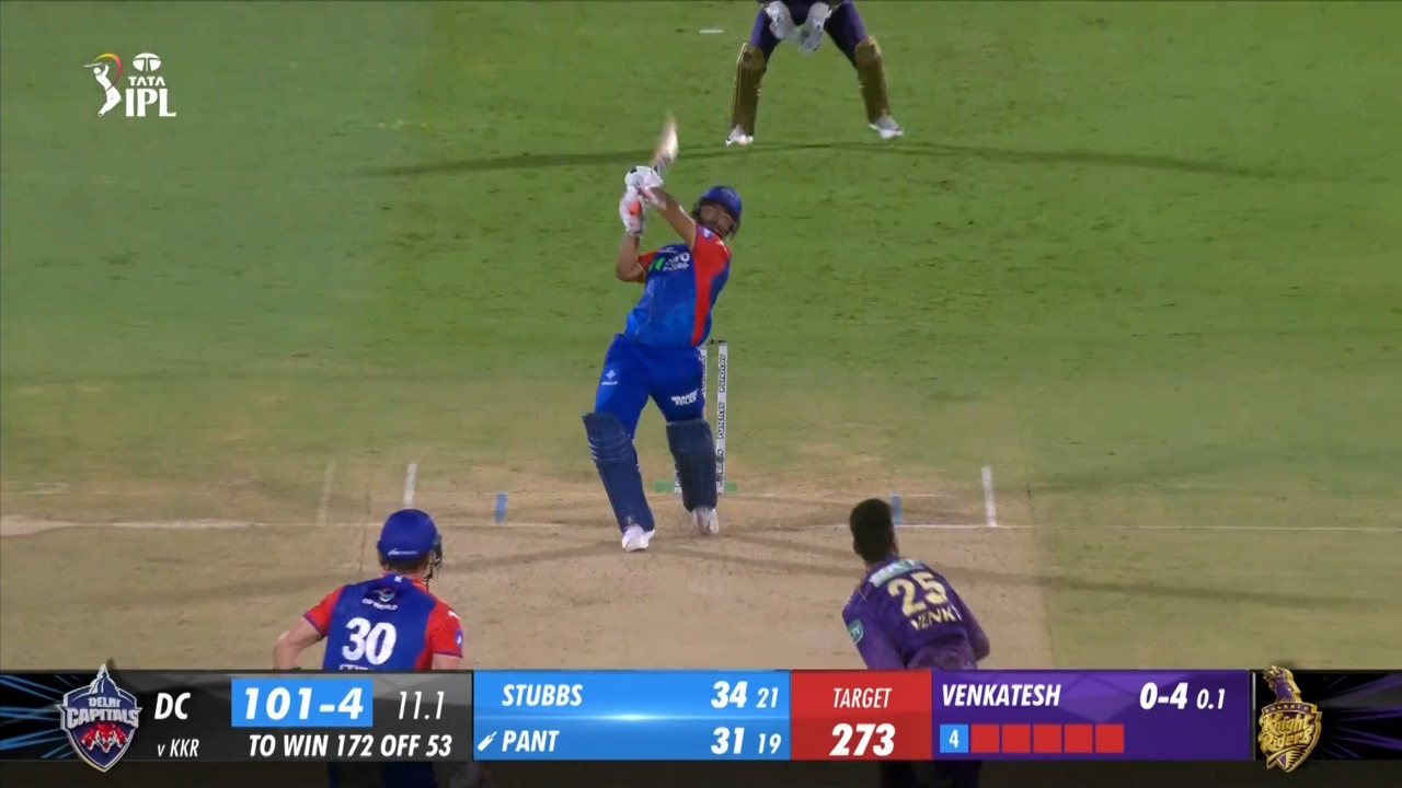 M16: DC vs KKR – Rishabh Pant Six