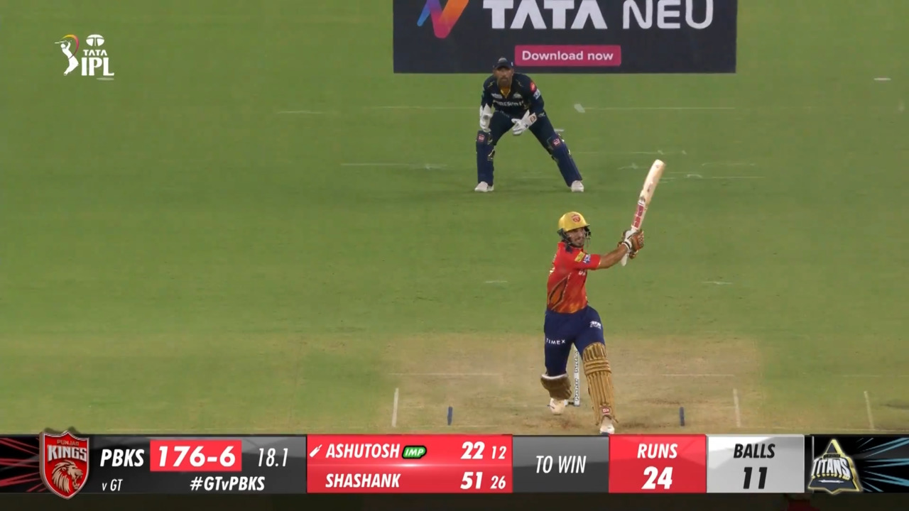 M17: GT vs PBKS – Ashutosh Sharma Six