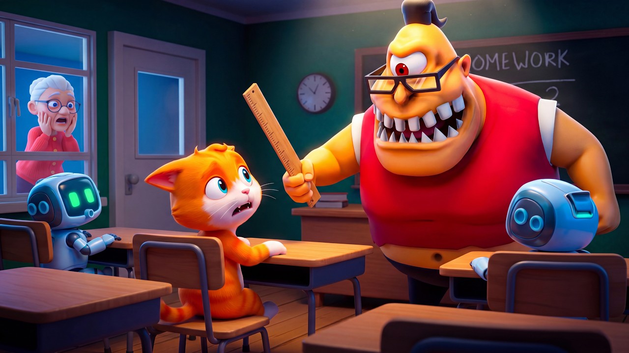 Cat Goes To SCHOOL - I Am Cat VR background