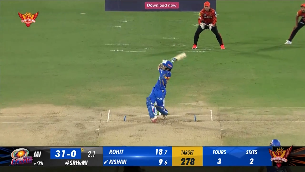 M08: SRH vs MI – Ishan Kishan Six