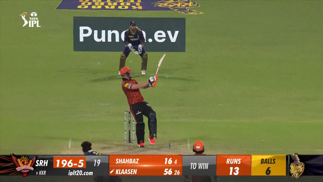 M03: KKR vs SRH – Heinrich Klaasen Six