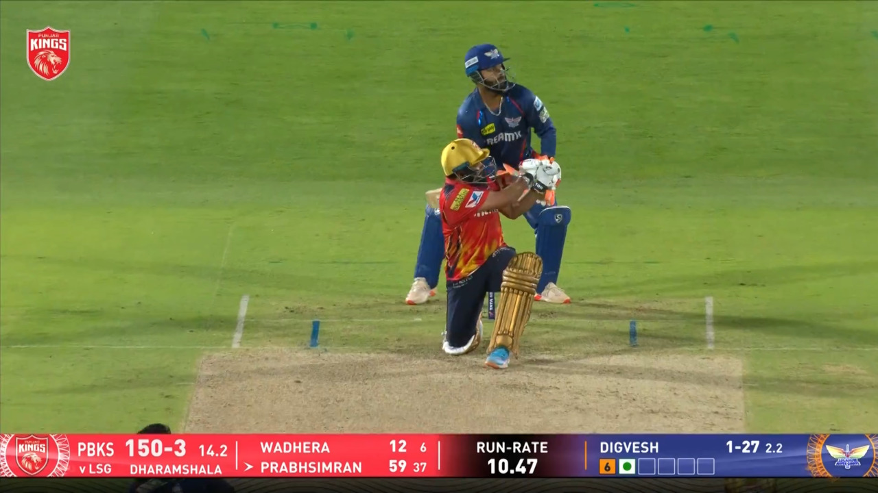IPL 2025 M54: PBKS vs LSG - Prabhsimran Singh Six