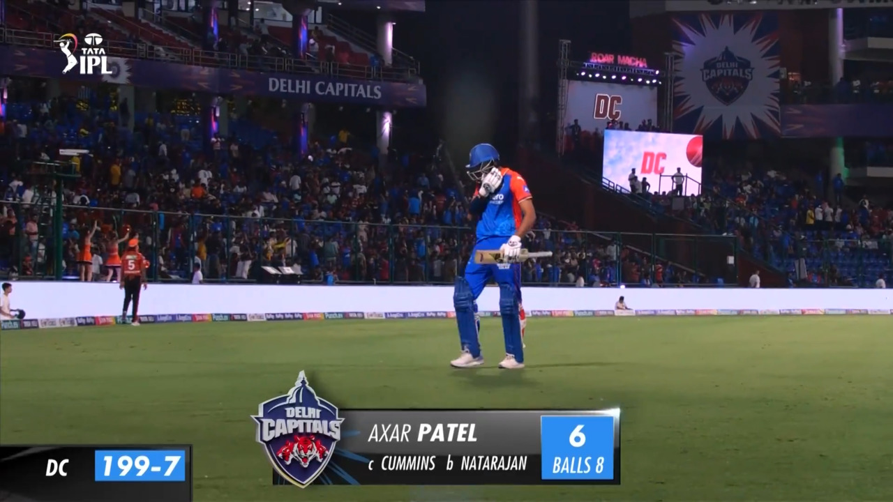 M35: DC vs SRH – Axar Patel Wicket