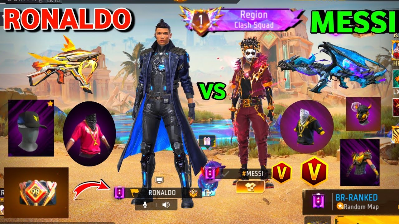Free Fire Collection Versus || Ronaldo in Free Fire π₯ Top 1 Player vs Y GAMING | Garena Free Fire