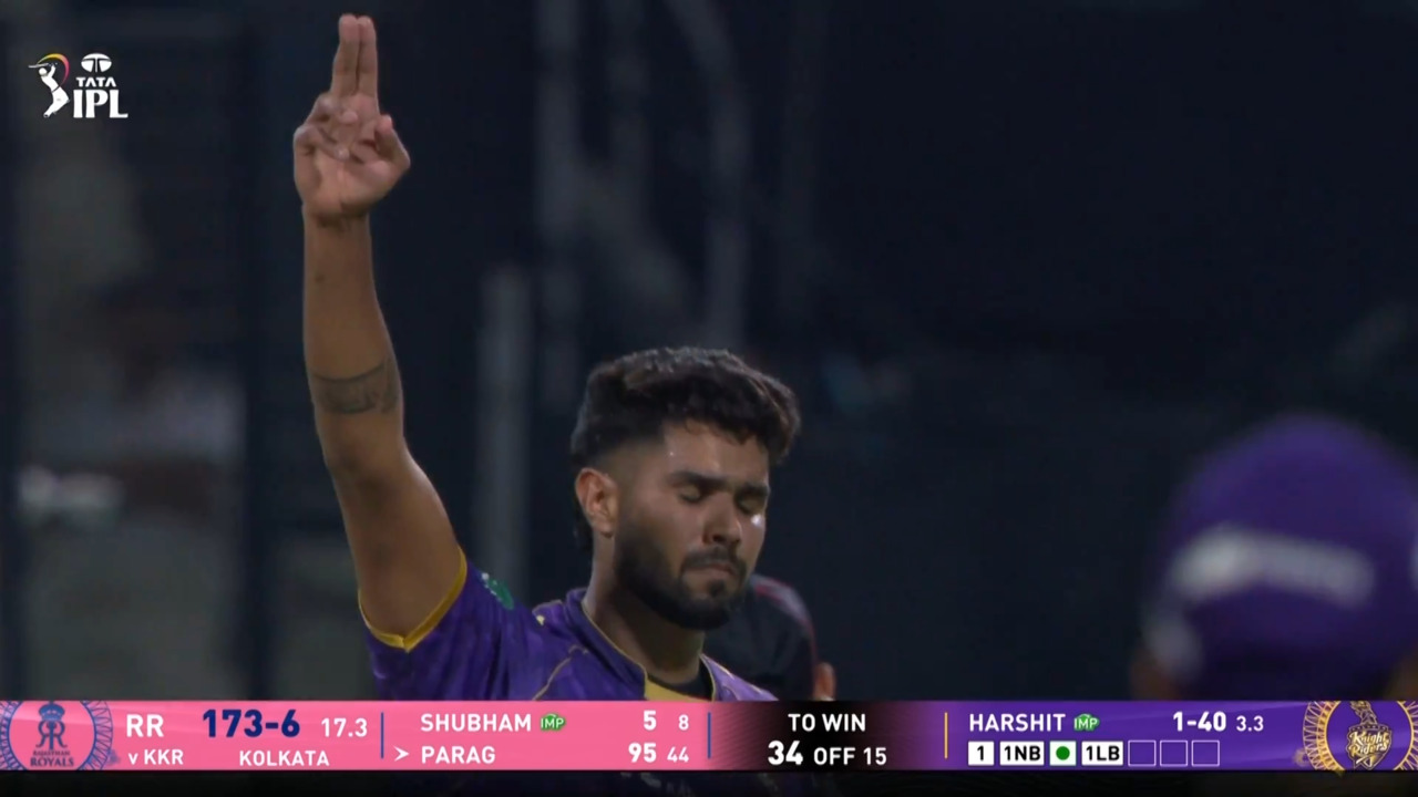 IPL 2025 M53: KKR vs RR - Riyan Parag Wicket