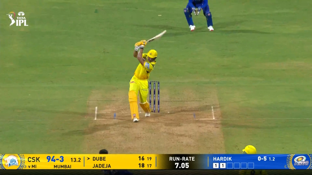 IPL 2025 M38: MI vs CSK - Shivam Dube Six