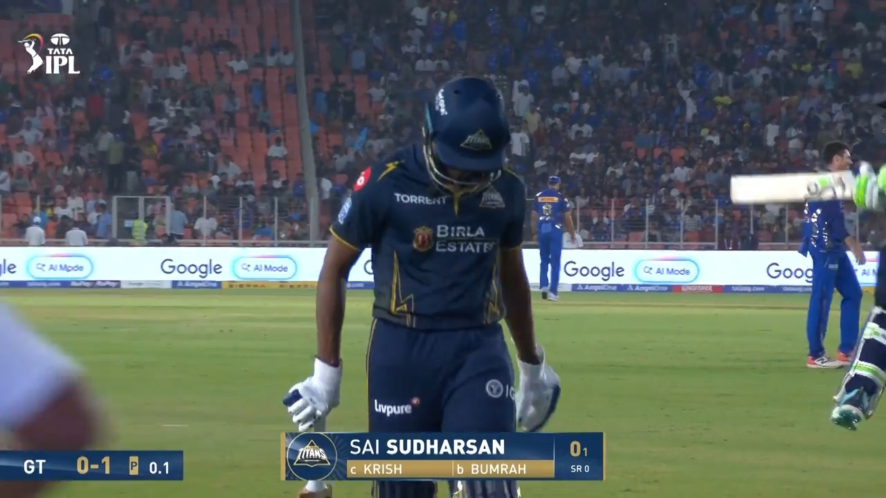 IPL 2026 M30: GT vs MI - Sai Sudharsan Wicket