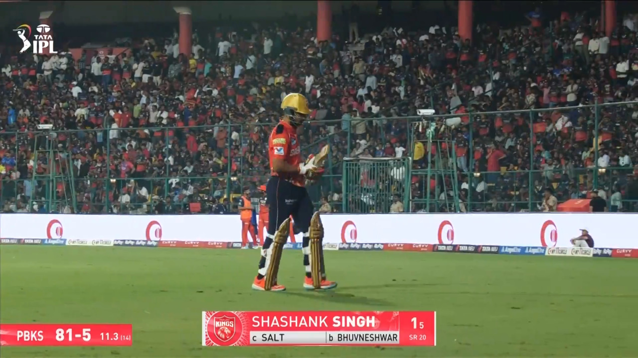 IPL 2025 M34: RCB vs PBKS - Shashank Singh Wicket