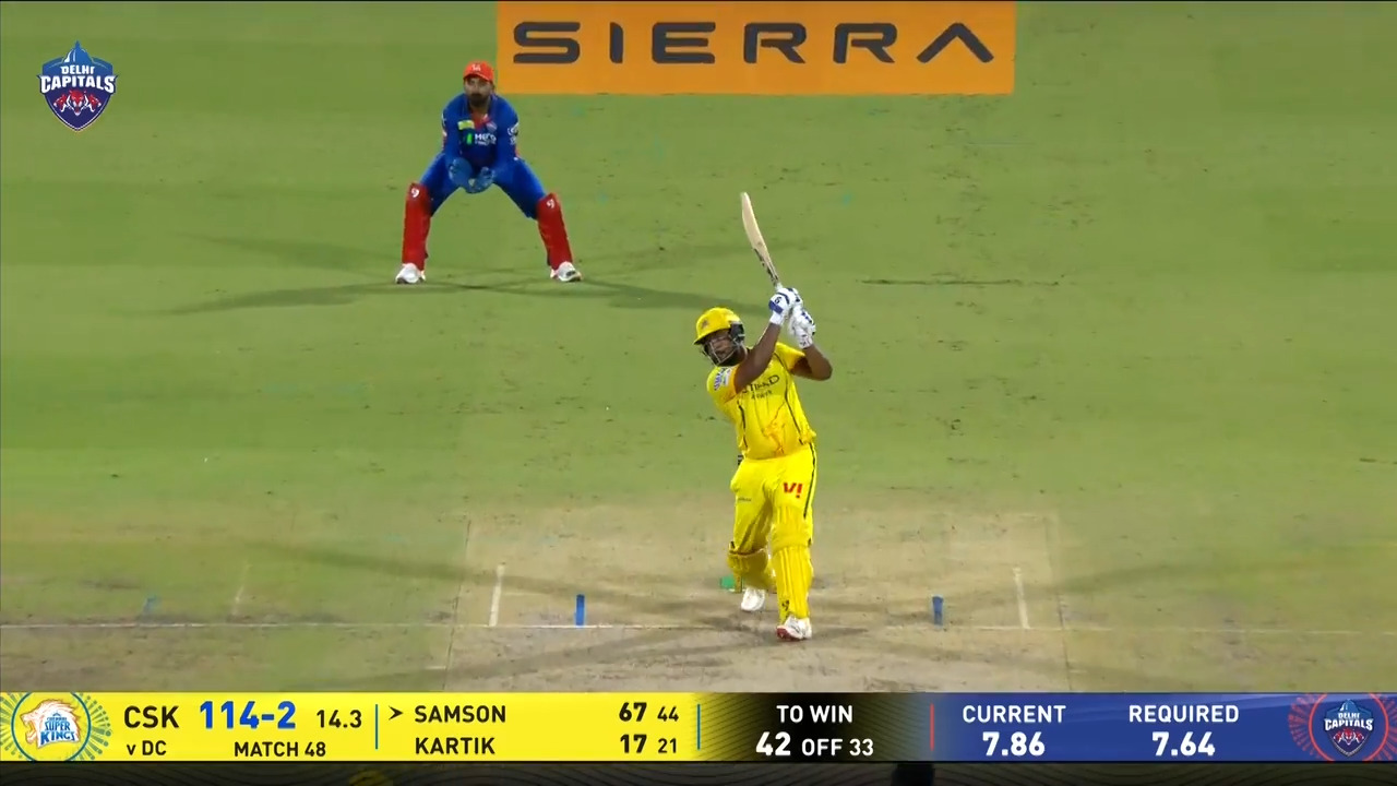 IPL 2026 M48: DC vs CSK - Sanju Samson Six