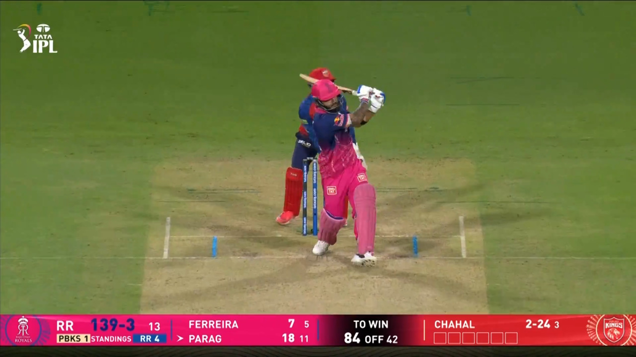IPL 2026 M40: PBKS vs RR - Riyan Parag Six