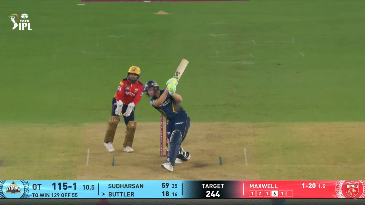 IPL 2025 M05: GT vs PBKS - Jos Buttler Six