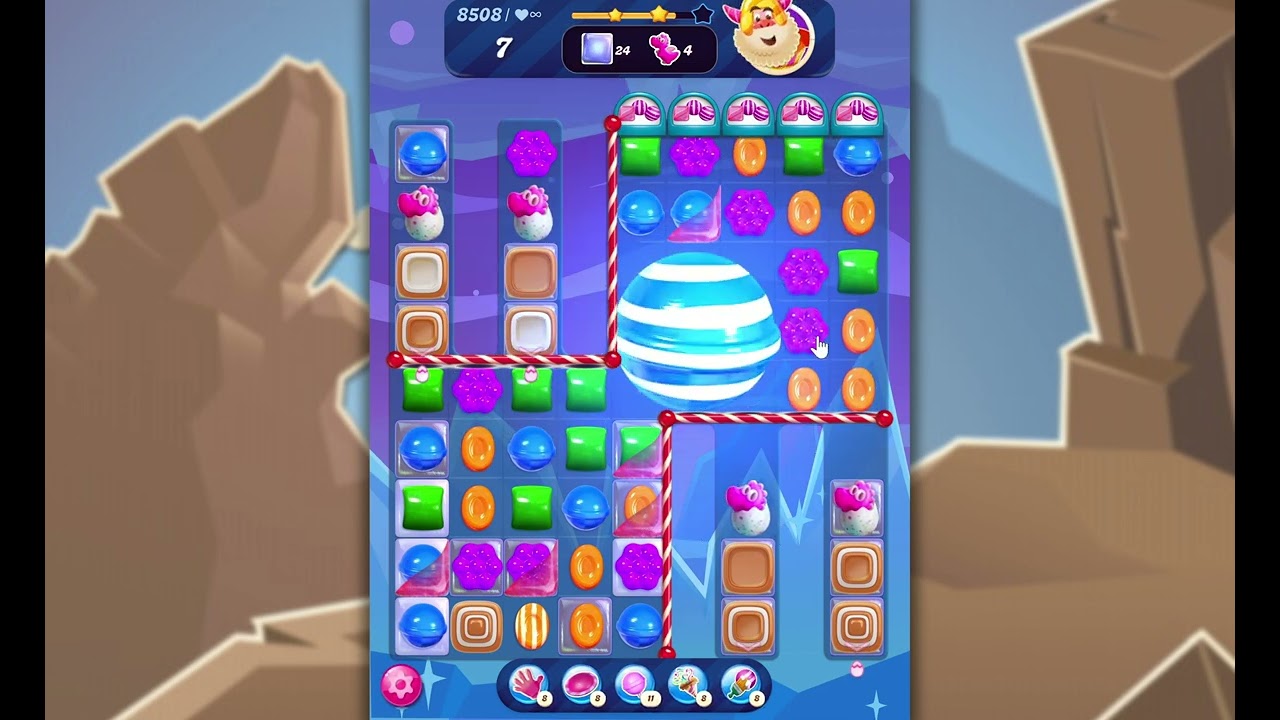 Candy Crush Saga LEVEL 8508 NO BOOSTERS (new version)🐟☑️ background