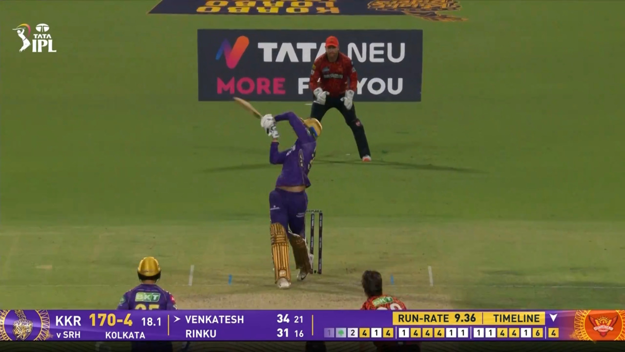 IPL 2025 M15: KKR vs SRH - Venkatesh Iyer Six