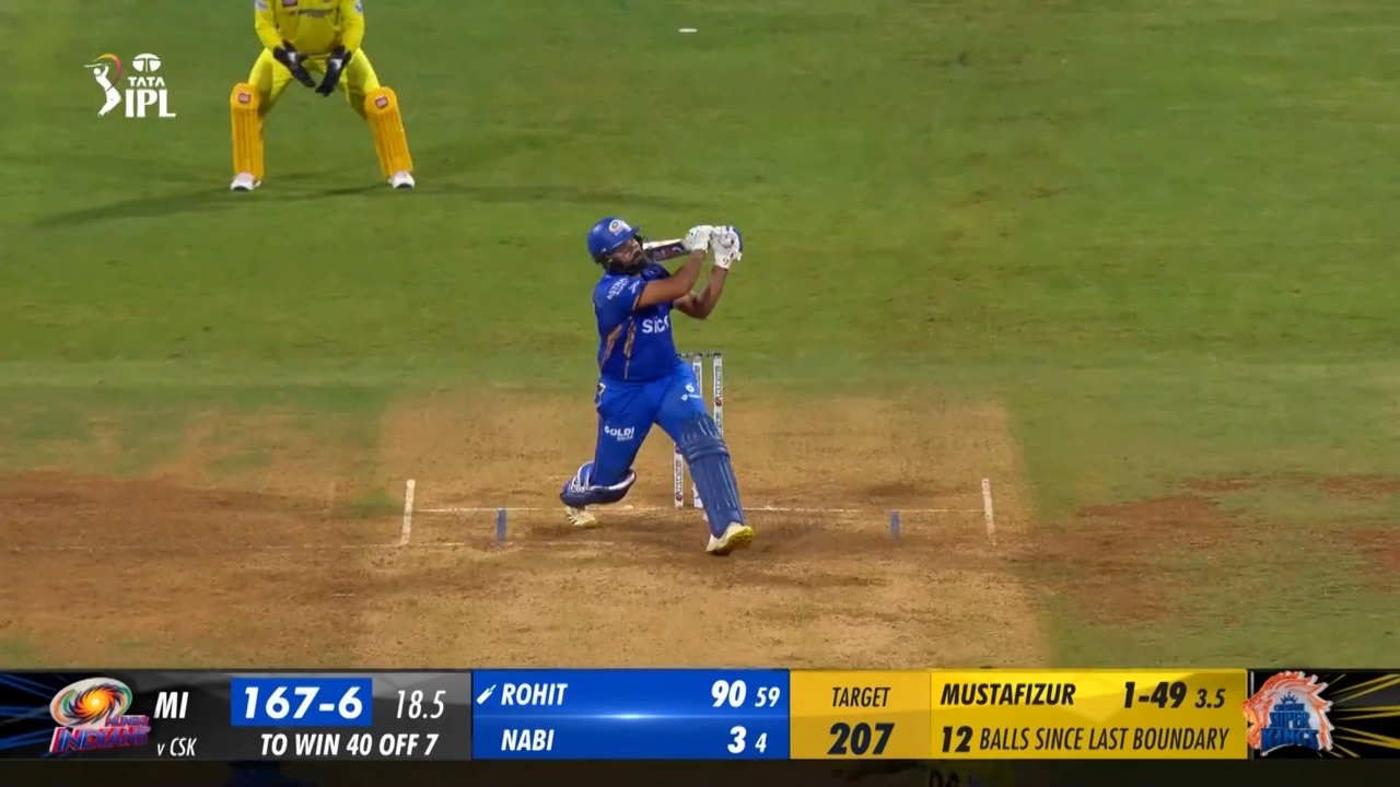 M29: MI vs CSK – Rohit Sharma Six