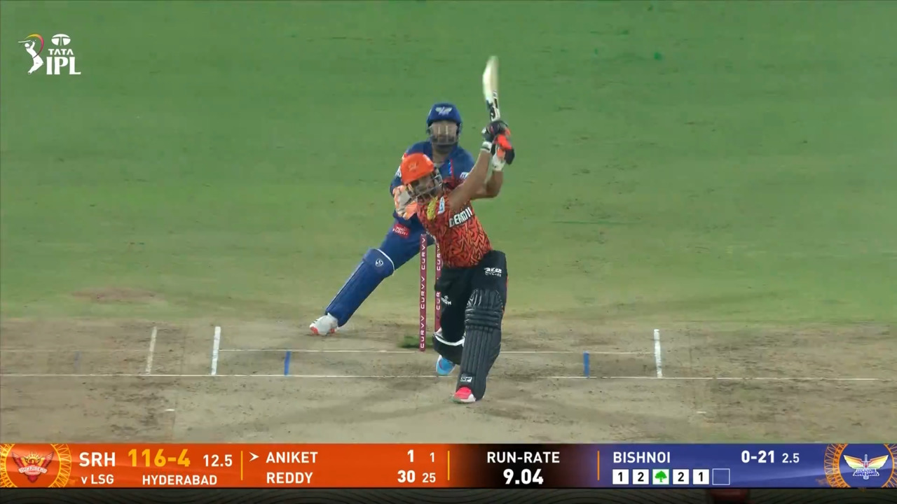 IPL 2025 M07: SRH vs LSG - Aniket Verma Six