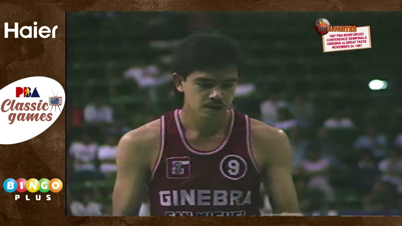 #PBAClassicGames: 1987 Reinforced Semis - GREAT TASTE VS . GINEBRA - Nov. 24, 1987 - 2nd Quarter background