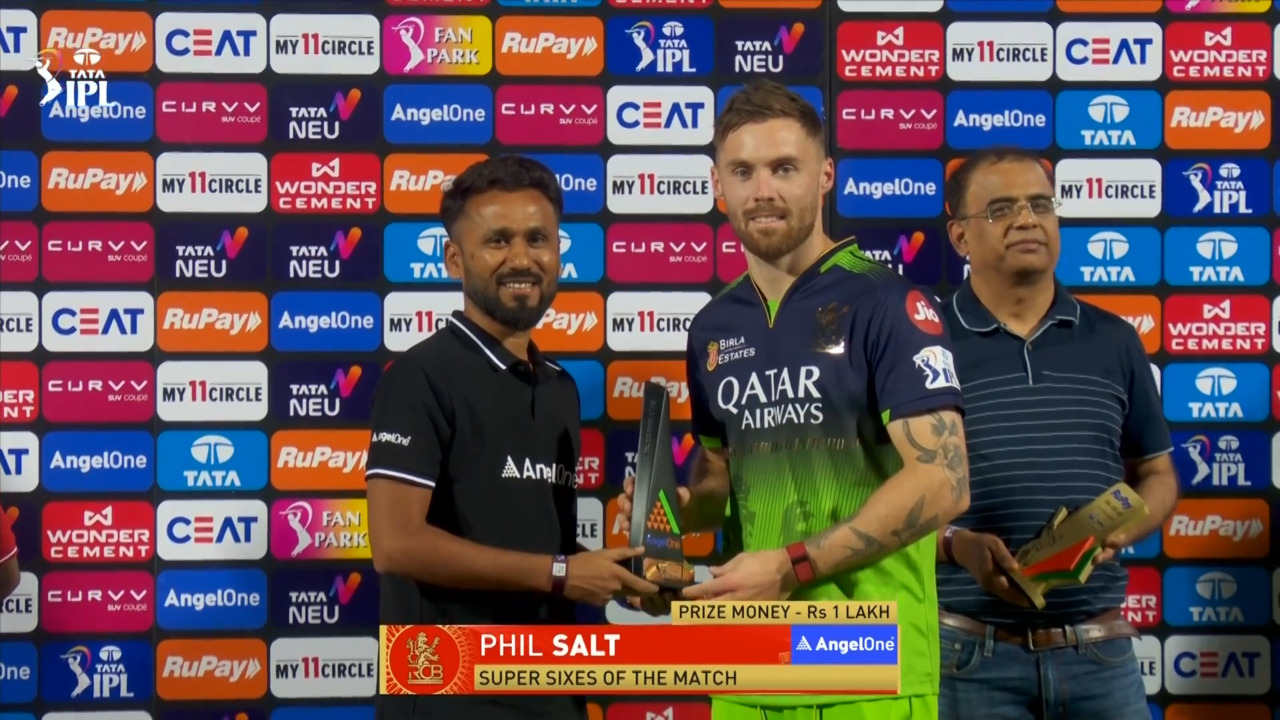 IPL 2025 M28: RR vs RCB - Angel One Super Sixes of the Match - Phil Salt