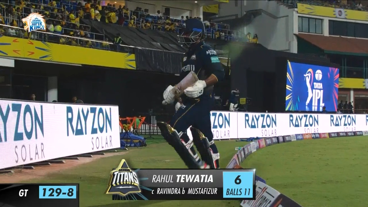 M07: CSK vs GT – Rahul Tewatia Wicket