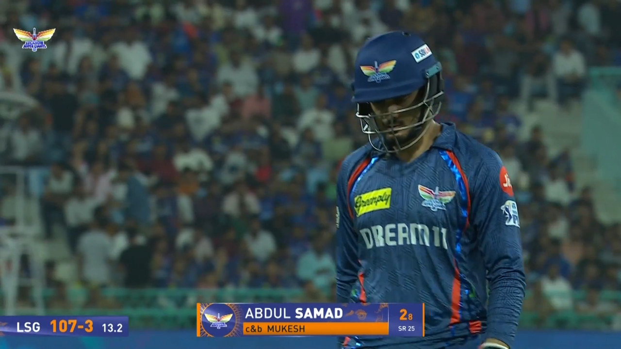 IPL 2025 M40: LSG vs DC - Abdul Samad Wicket