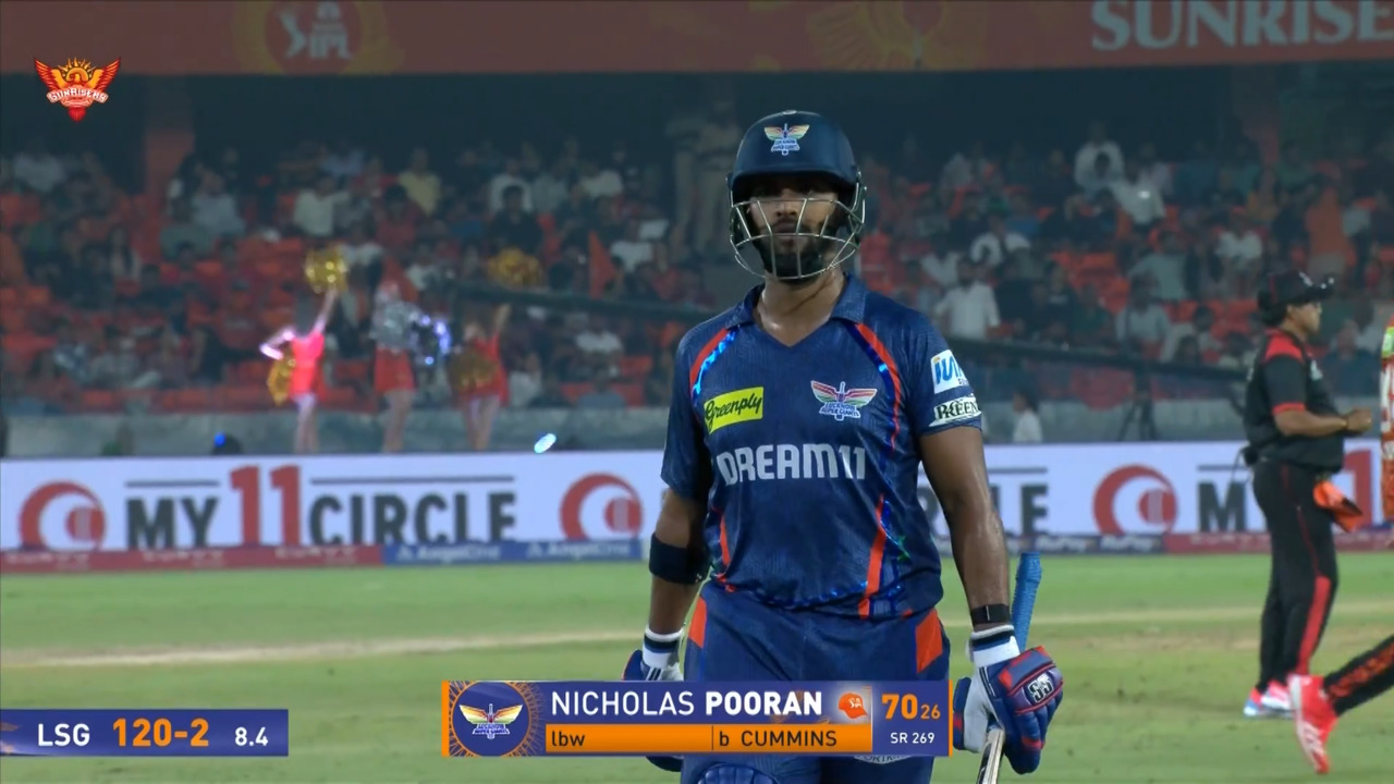 IPL 2025 M07: SRH vs LSG - Nicholas Pooran Wicket
