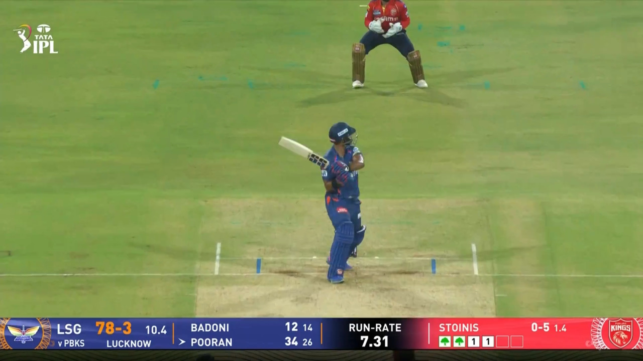 IPL 2025 M13: LSG vs PBKS - Nicholas Pooran Six background