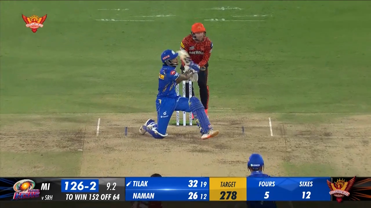 M08: SRH vs MI – Tilak Varma Six background