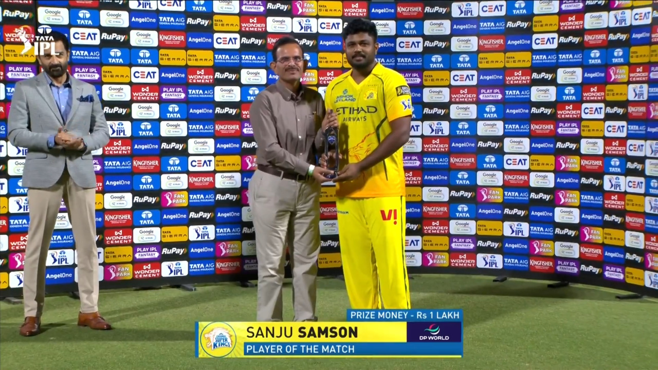 IPL 2026 M48: DC vs CSK - Player of the Match - Sanju Samson