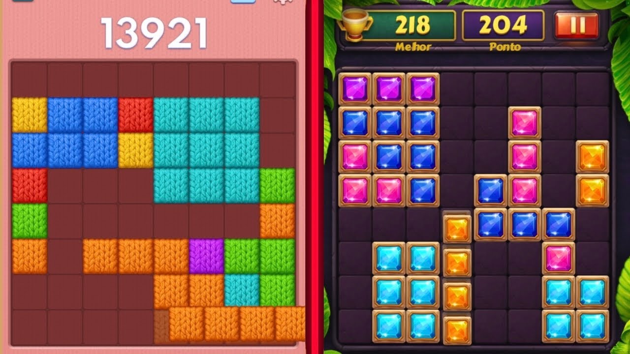Block Blast Puzzle 🧩 VS Block Puzzle Jewel 💎 Satisfying Gameplay ✨🎮🔥