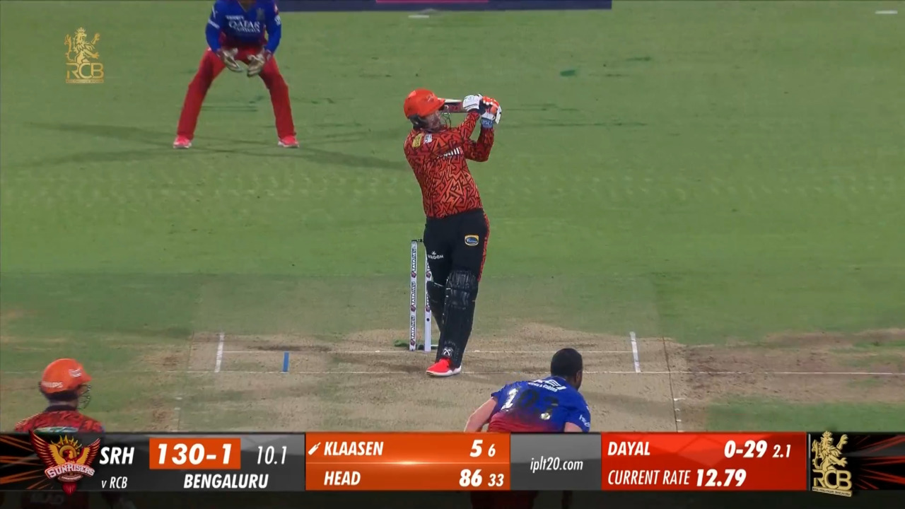 M30: RCB vs SRH – Heinrich Klaasen Six background