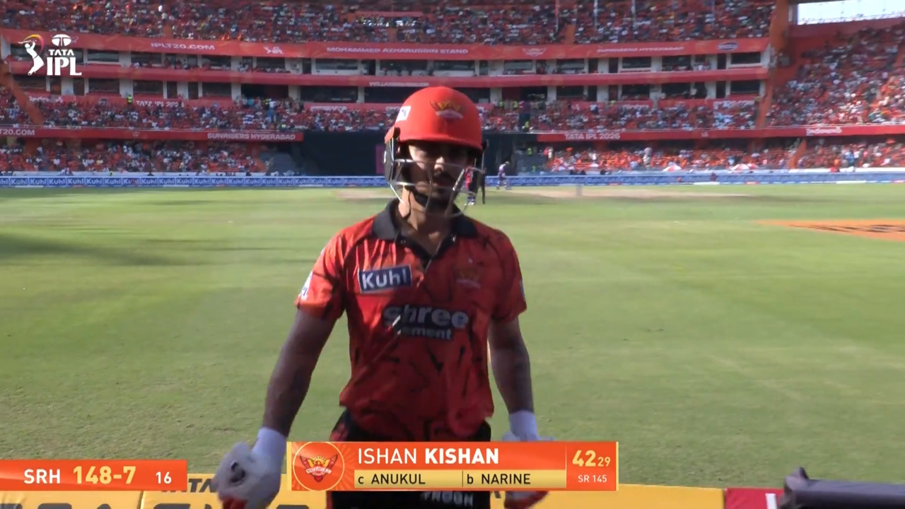 IPL 2026 M45: SRH vs KKR - Ishan Kishan Wicket