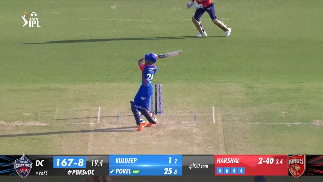 M02: PBKS vs DC – Abishek Porel Six background
