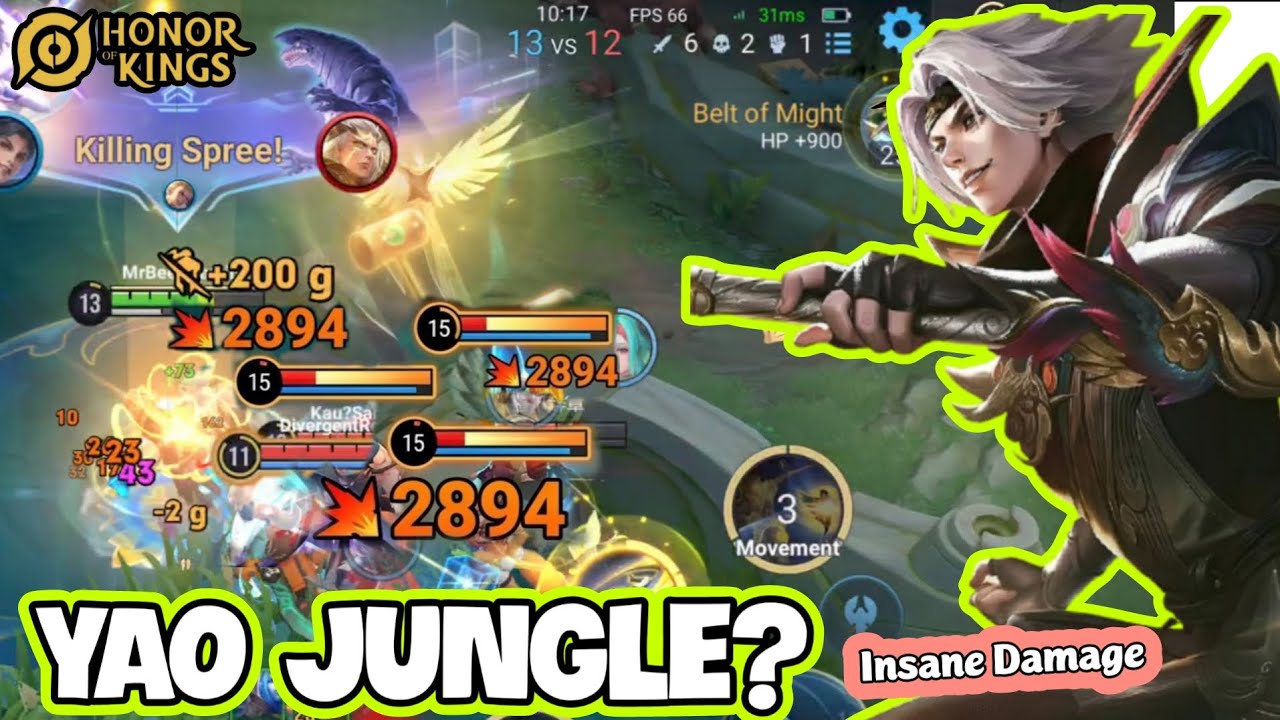 HOK : HOW Did This Yao Jungle Do So Much Damage?!😱🥶🔥 Honor of Kings #honorofkings #hok #hokstudio