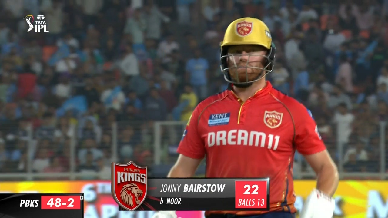 M17: GT vs PBKS – Jonny Bairstow Wicket