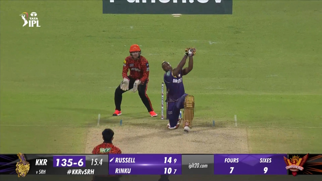 M03: KKR vs SRH – Andre Russell Six background