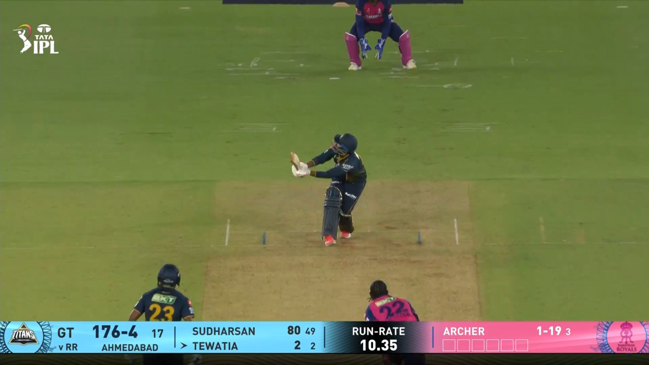 IPL 2025 M23: GT vs RR - Rahul Tewatia Six