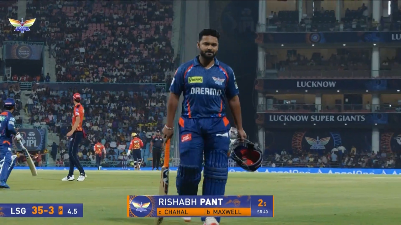 IPL 2025 M13: LSG vs PBKS - Rishabh Pant Wicket